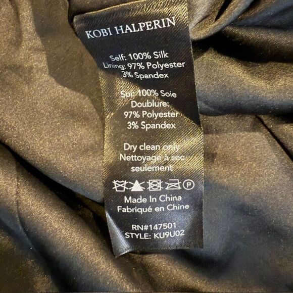 NWT Kobi Halperin Tara Paisley Silk Halter Jumper Black Wide Leg Cross Front 12 - Picture 15 of 16